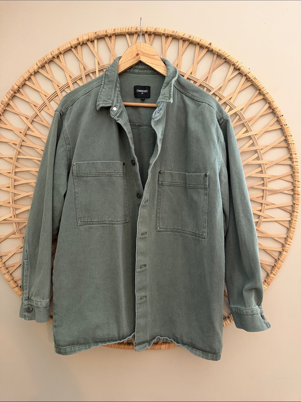 Casual Olive Green Shirt Jacket - Lightweight Layer